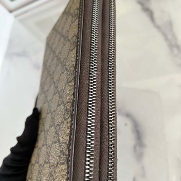 Authentic Gucci double  Zip top handle Clutch Bag - Picture 10 of 16